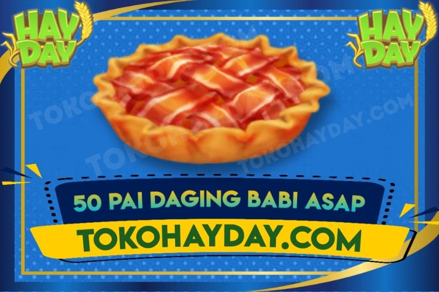 50 Pai Daging Babi Asap | Bacon Pie