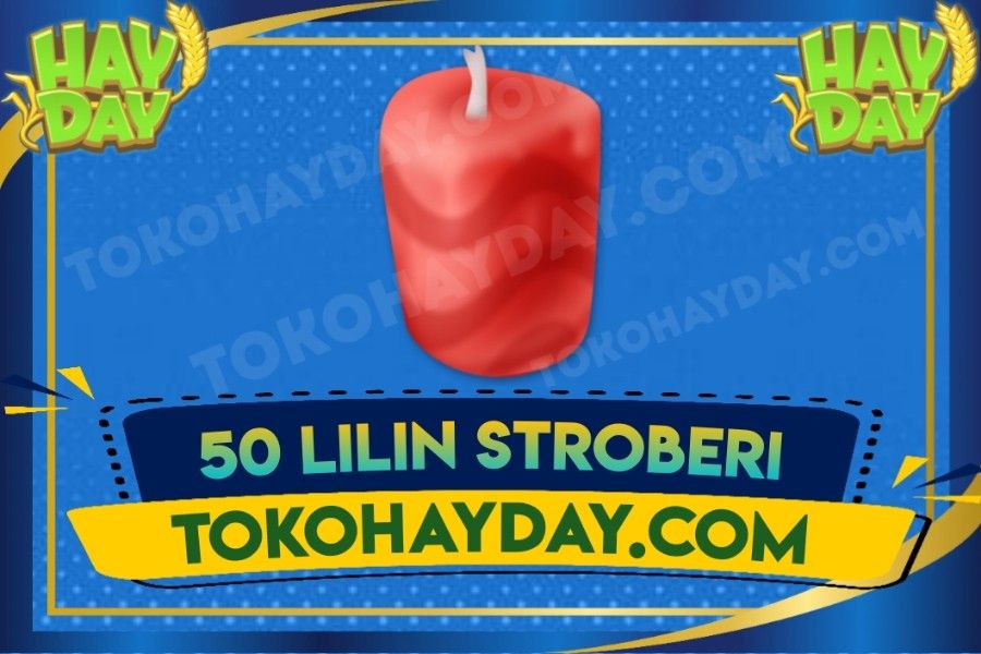 50 Lilin Stroberi | Strawberry candle